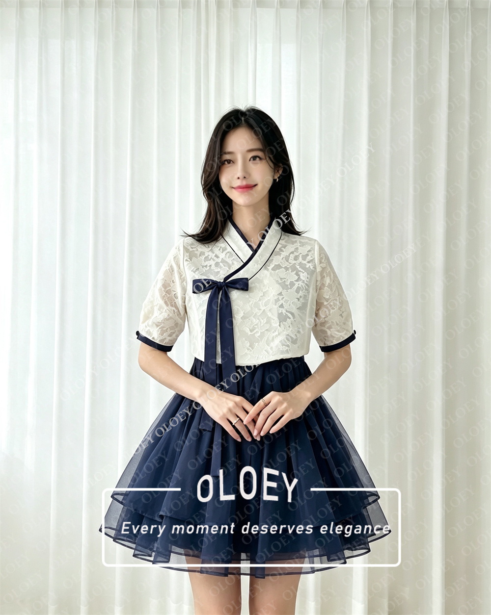 OLOEY 모던 블랙 숏 콘서트 한복 세트 2피스 오간 - Modern Korean Lifestyle 리뷰 및 가격