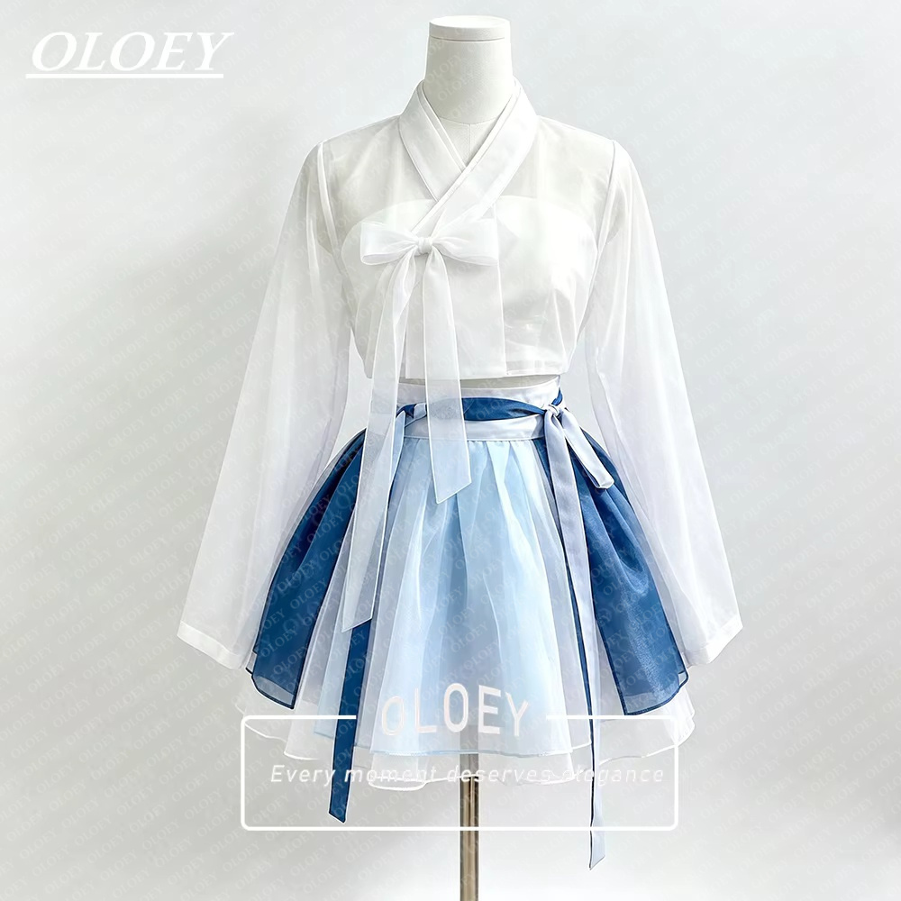 OLOEY 모던 쇼트 콘서트 한복 대비색 한국 사진 촬 - Modern Korean Lifestyle 리뷰 및 가격